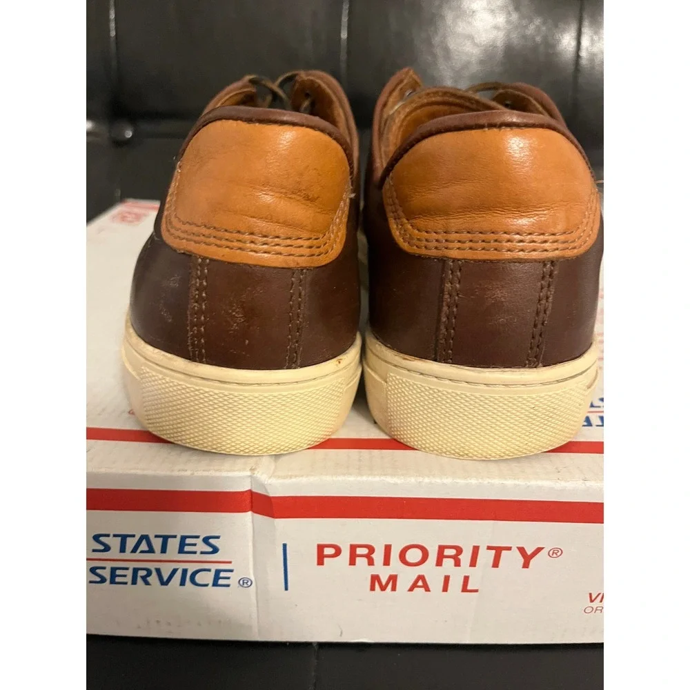 Frye Mens Ivy Low Lace Dark Brown Leather Sneakers 770005 Size 10 M